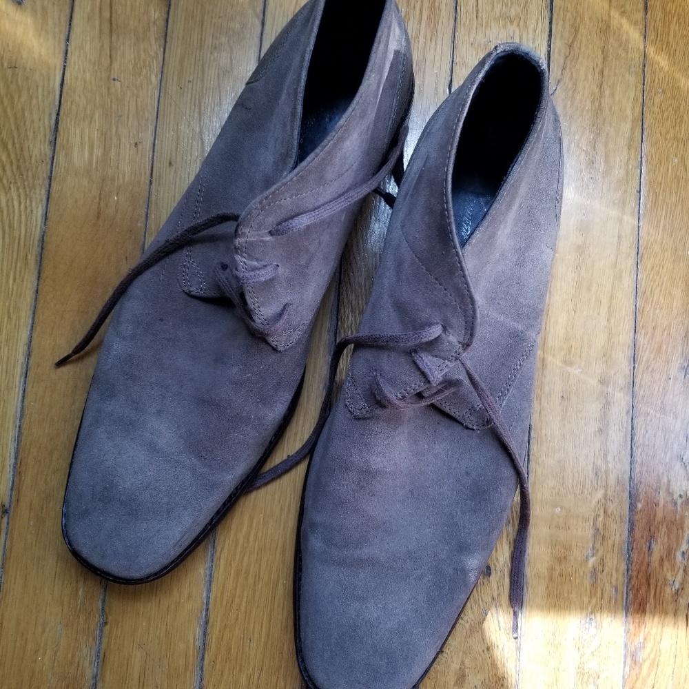 Brown suede shoes